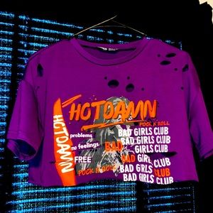 Purple Cropped T-shirt